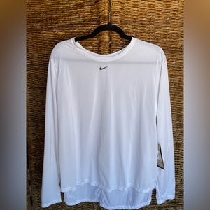 Nike dry fit white long sleeve new with tags